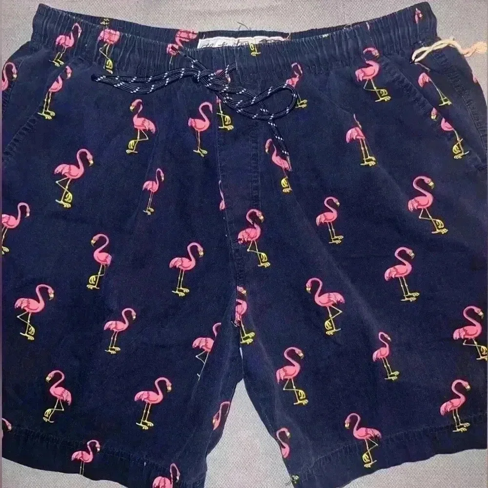❗️NWOT: Huntington Beach Club Flamingo Pocket Shorts - Picture 1 of 5